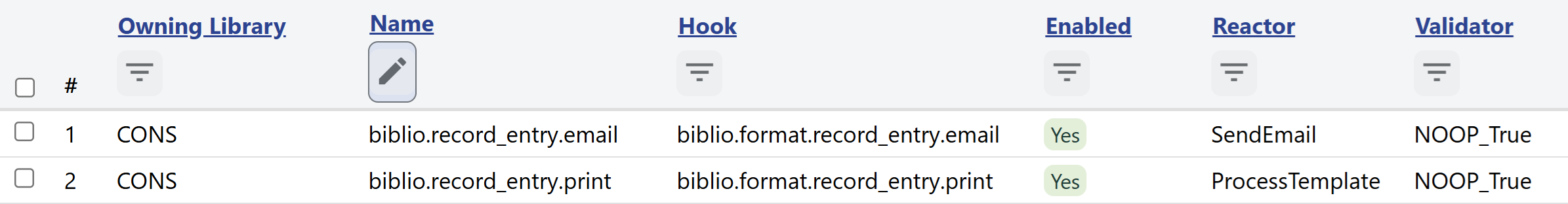 Email and Print Event Definitions