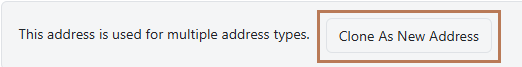 Additional button text: This address is used for multiple address types.