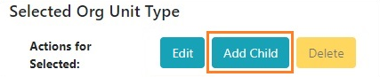 Organization unit type add child button
