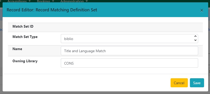 New Record Match Set